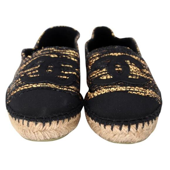 Chanel Espadrille 38 Tweed Canvas Flats CC-S0207P-C001 - Picture 3 of 12